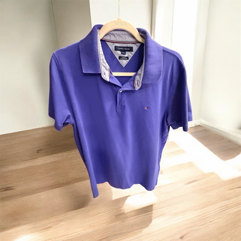 Tommy Hilfiger Mens Stretch Slim Fit Pique
Polo Shirt Size Large